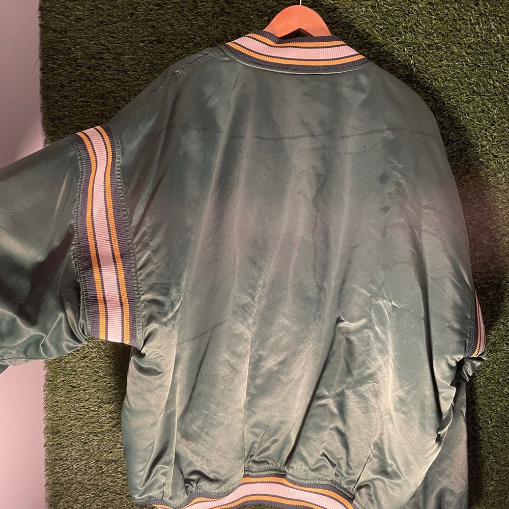 Vintage Green Bay Packers NFL Pro Player Bomber Varsity Jacket - Picture 6 of 8